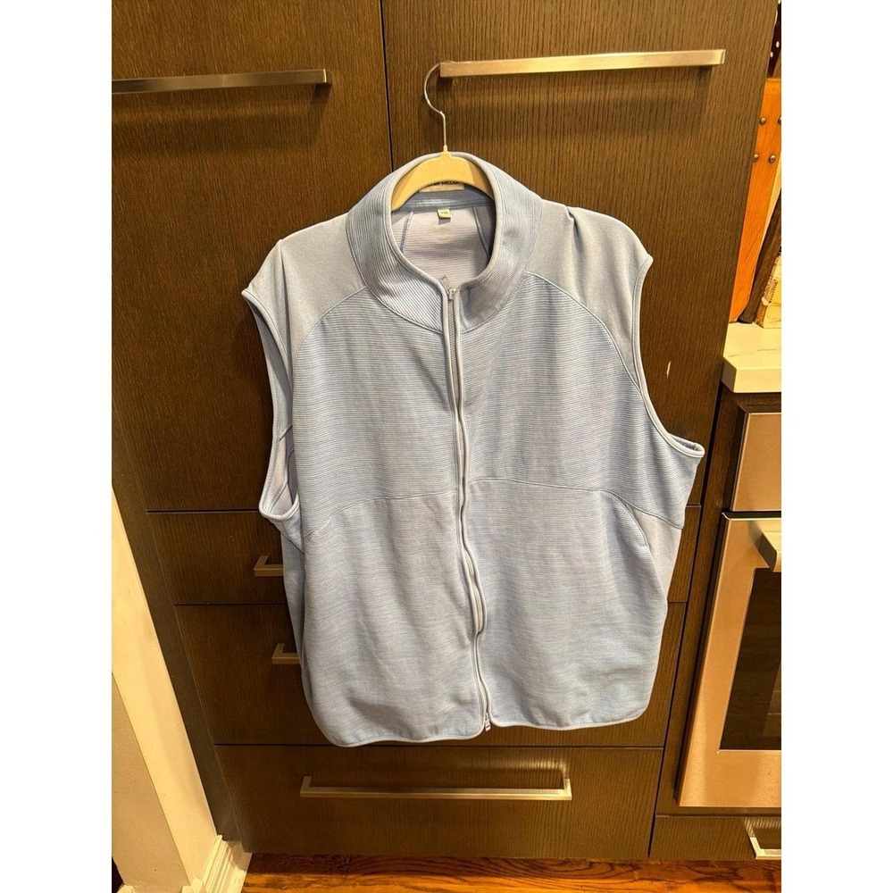 Peter Millar Blue Fade Vista Hybrid Full-Zip Vest Mens xxl Golf Athleisure